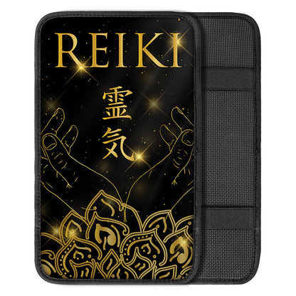 Golden Reiki Print Car Center Console Cover
