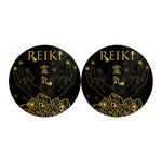 Golden Reiki Print Car Coasters