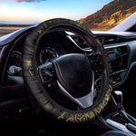 Golden Reiki Print Car Steering Wheel Cover