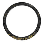 Golden Reiki Print Car Steering Wheel Cover
