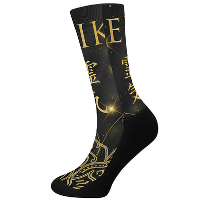 Golden Reiki Print Crew Socks
