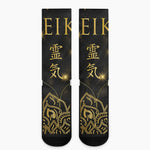 Golden Reiki Print Crew Socks