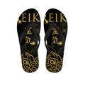 Golden Reiki Print Flip Flops