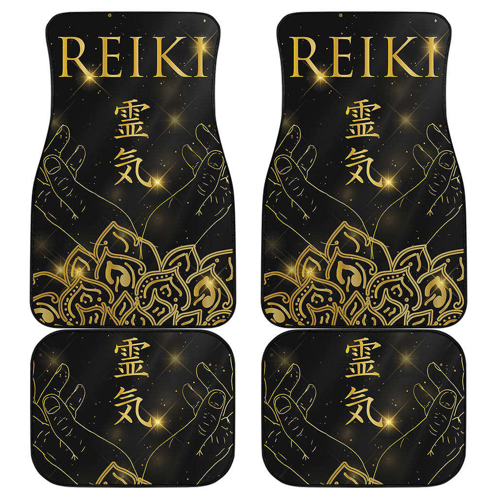 Golden Reiki Print Front and Back Car Floor Mats