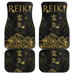 Golden Reiki Print Front and Back Car Floor Mats