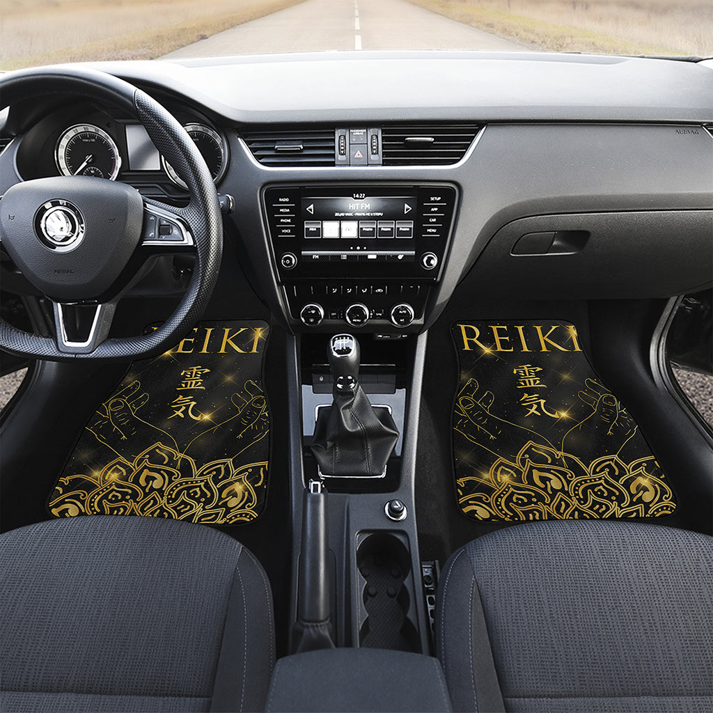 Golden Reiki Print Front and Back Car Floor Mats