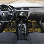 Golden Reiki Print Front and Back Car Floor Mats