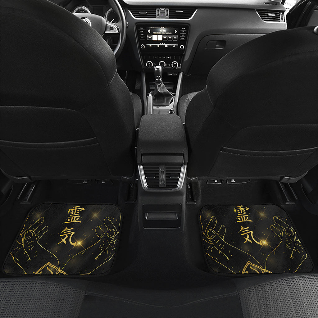 Golden Reiki Print Front and Back Car Floor Mats