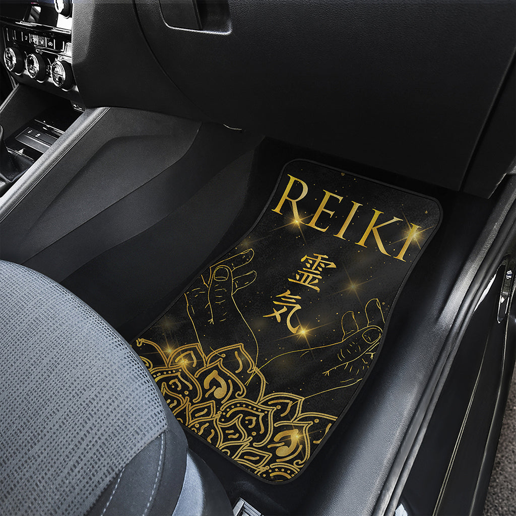 Golden Reiki Print Front and Back Car Floor Mats