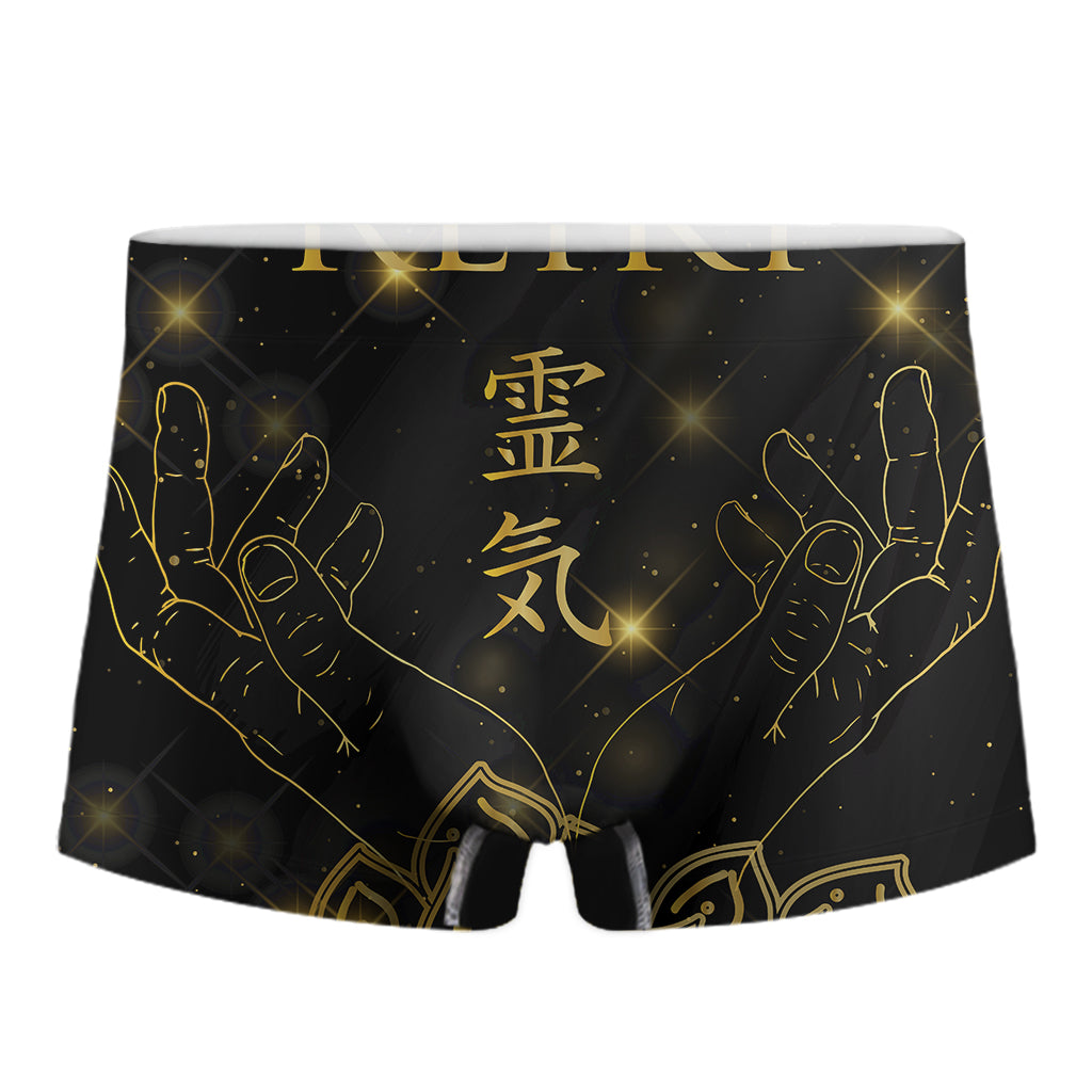 Golden Reiki Print Men's Boxer Briefs