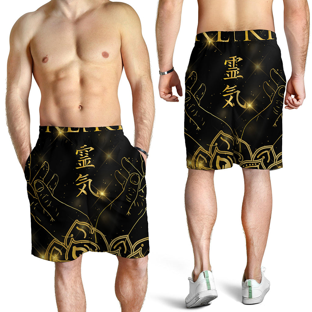 Golden Reiki Print Men's Shorts