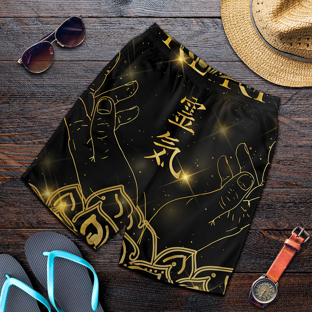 Golden Reiki Print Men's Shorts