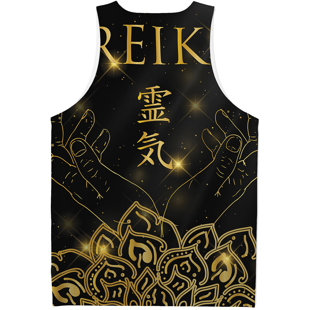 Golden Reiki Print Men's Tank Top
