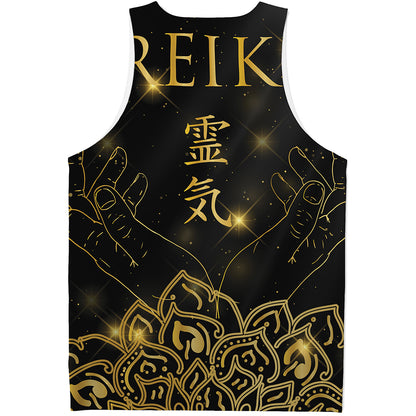 Golden Reiki Print Men's Tank Top
