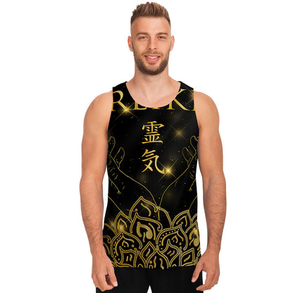 Golden Reiki Print Men's Tank Top