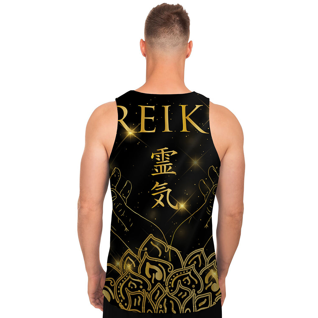 Golden Reiki Print Men's Tank Top
