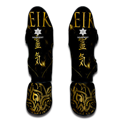 Golden Reiki Print Muay Thai Shin Guard