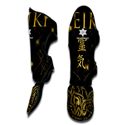 Golden Reiki Print Muay Thai Shin Guard