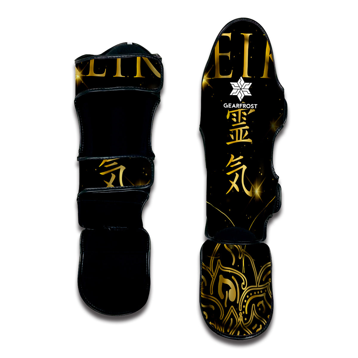 Golden Reiki Print Muay Thai Shin Guard