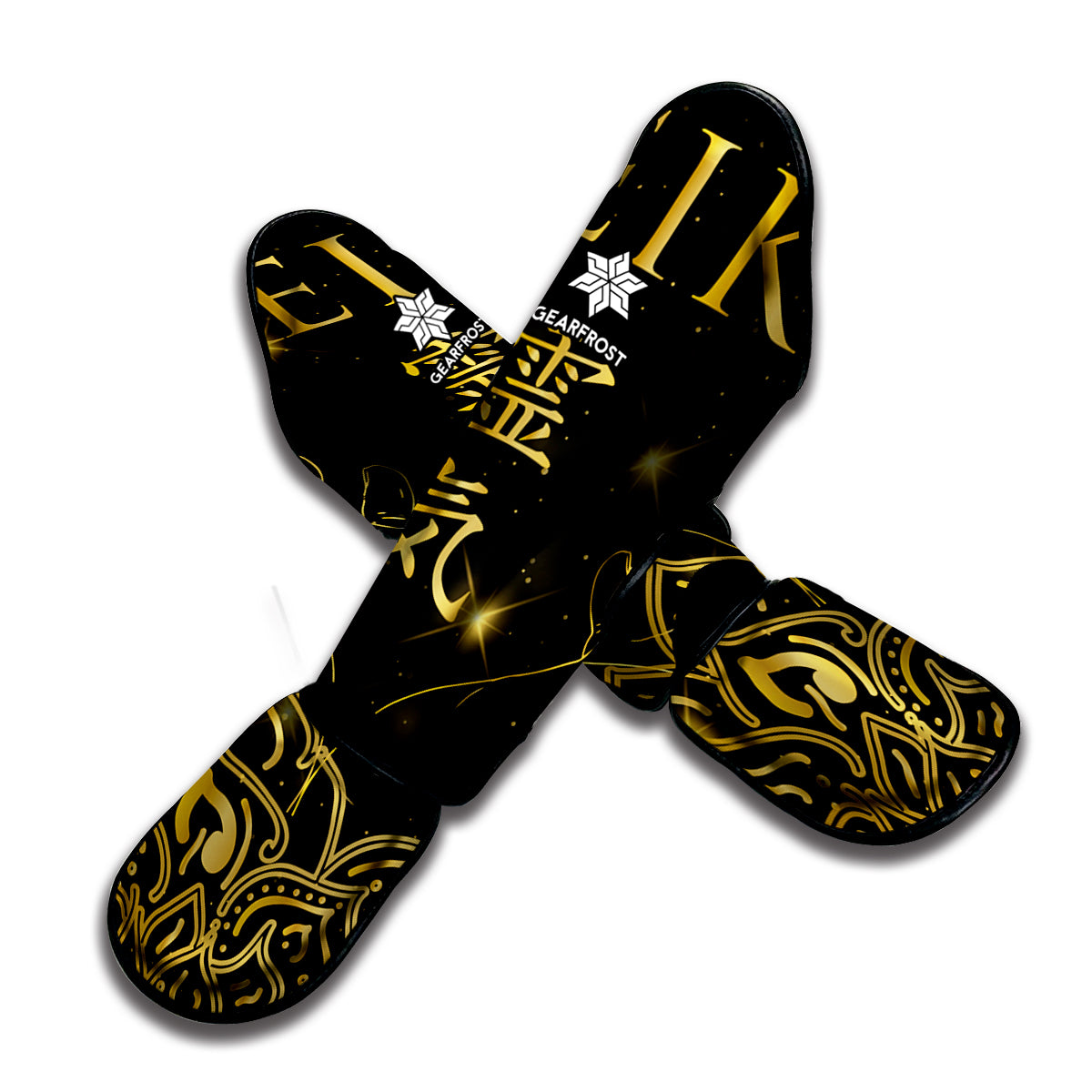 Golden Reiki Print Muay Thai Shin Guard