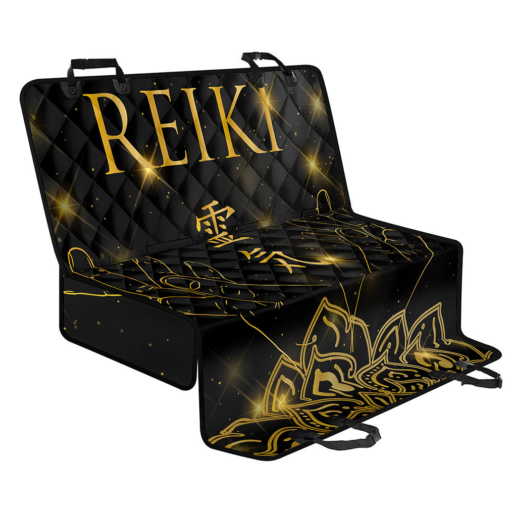 Golden Reiki Print Pet Car Back Seat Cover