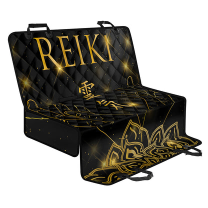 Golden Reiki Print Pet Car Back Seat Cover