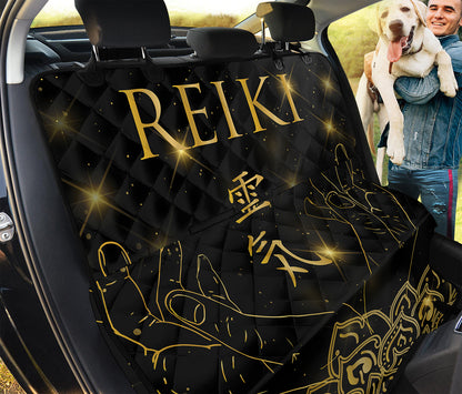 Golden Reiki Print Pet Car Back Seat Cover