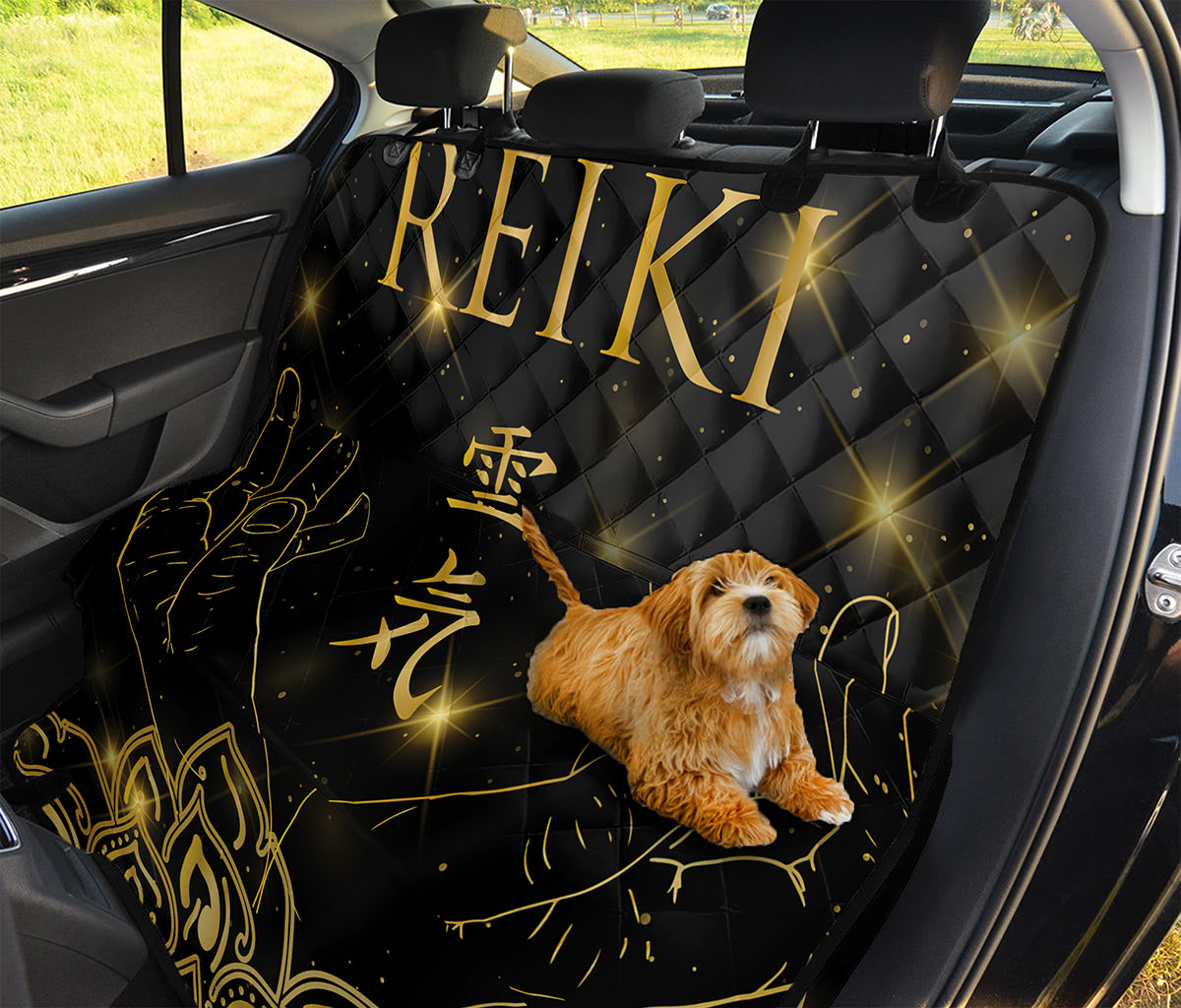 Golden Reiki Print Pet Car Back Seat Cover