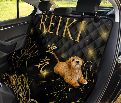 Golden Reiki Print Pet Car Back Seat Cover