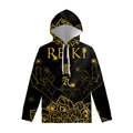 Golden Reiki Print Pullover Hoodie