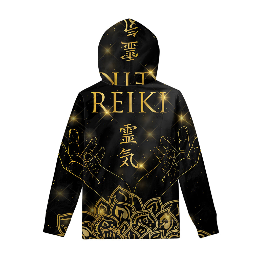Golden Reiki Print Pullover Hoodie