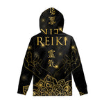 Golden Reiki Print Pullover Hoodie