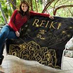 Golden Reiki Print Quilt