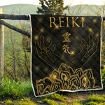 Golden Reiki Print Quilt