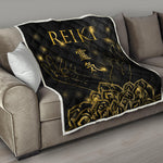 Golden Reiki Print Quilt