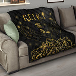 Golden Reiki Print Quilt