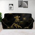Golden Reiki Print Sofa Cover