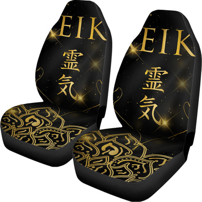 Golden Reiki Print Universal Fit Car Seat Covers