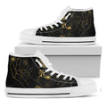 Golden Reiki Print White High Top Sneakers