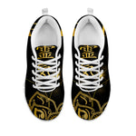 Golden Reiki Print White Sneakers