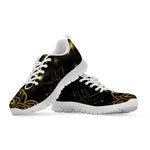 Golden Reiki Print White Sneakers