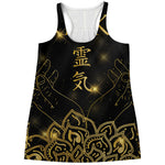 Golden Reiki Print Women's Racerback Tank Top