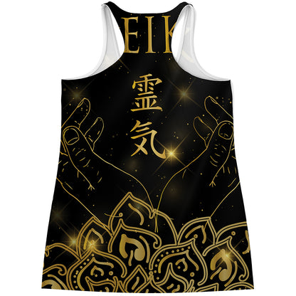 Golden Reiki Print Women's Racerback Tank Top