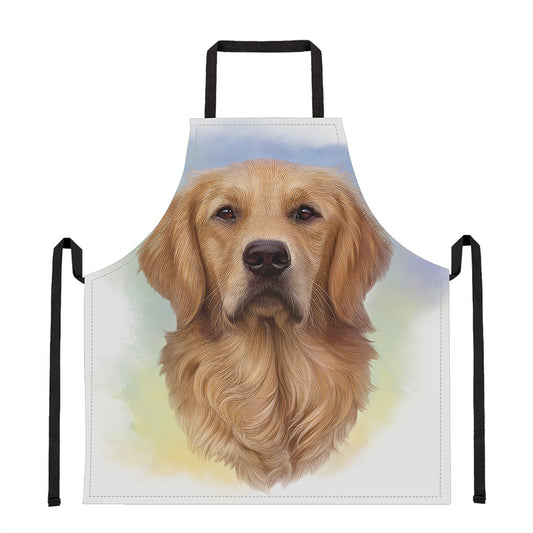 Golden Retriever Portrait Print Apron