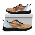 Golden Retriever Portrait Print Black Running Shoes