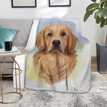 Golden Retriever Portrait Print Blanket