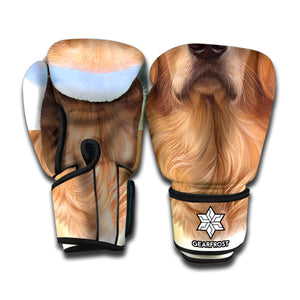 Golden Retriever Portrait Print Boxing Gloves