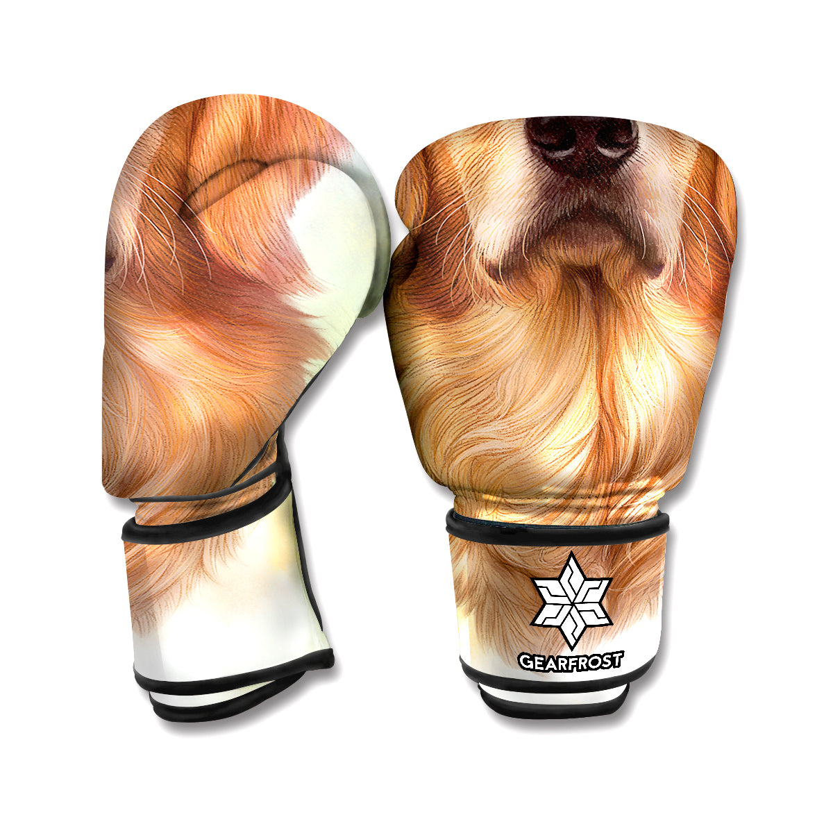 Golden Retriever Portrait Print Boxing Gloves