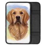 Golden Retriever Portrait Print Car Center Console Cover