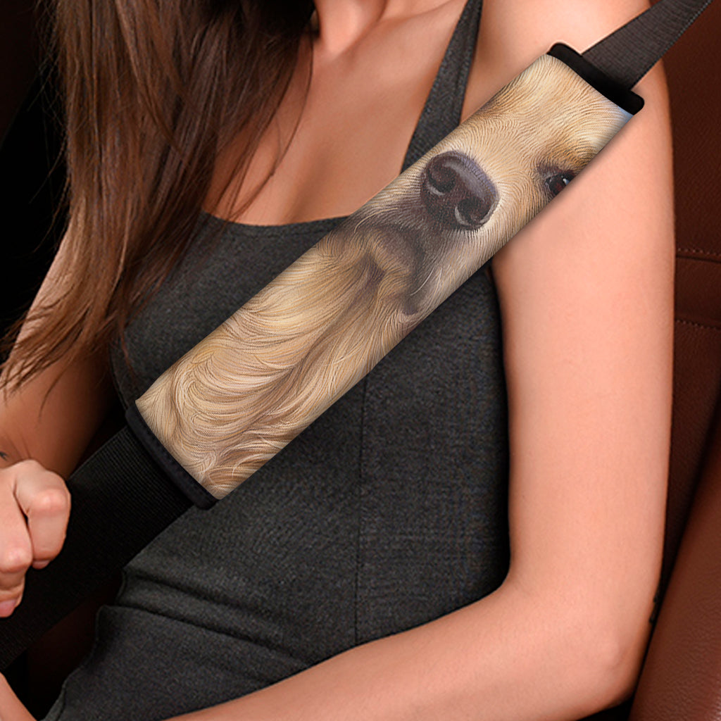 Golden Retriever Portrait Print Car Seat Belt Covers